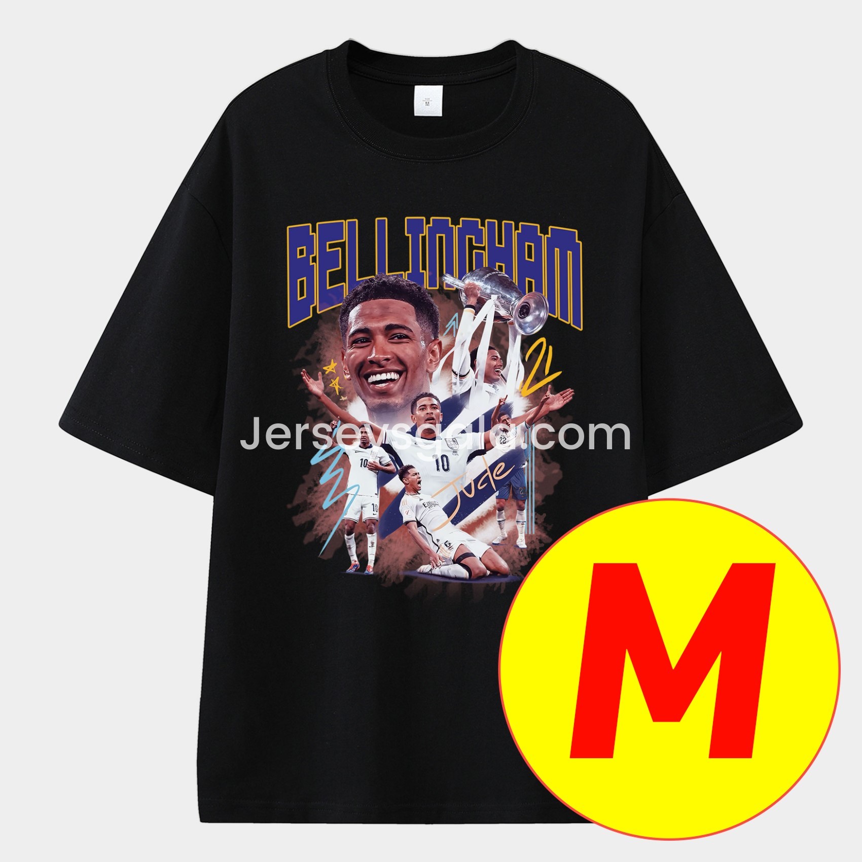 Bellingham Real Madrid England Unisex Pure Cotton T-shirt - SOCCERDEALSHOP