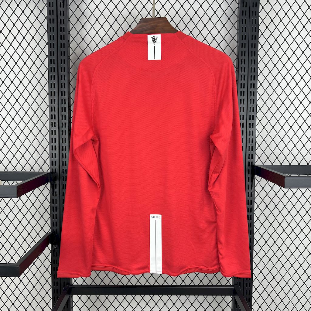 Manchester United Retro 07-08 Champions League Final Home Long Sleeve Jersey - SOCCERDEALSHOP