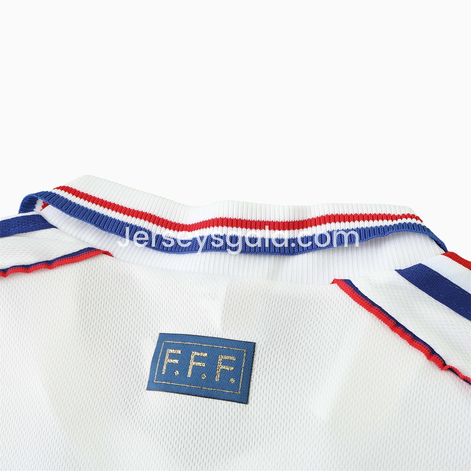 Retro France 1998 Away Long Sleeves Jersey (with 1998 World Cup mark on right chest) - SOCCERDEALSHOP