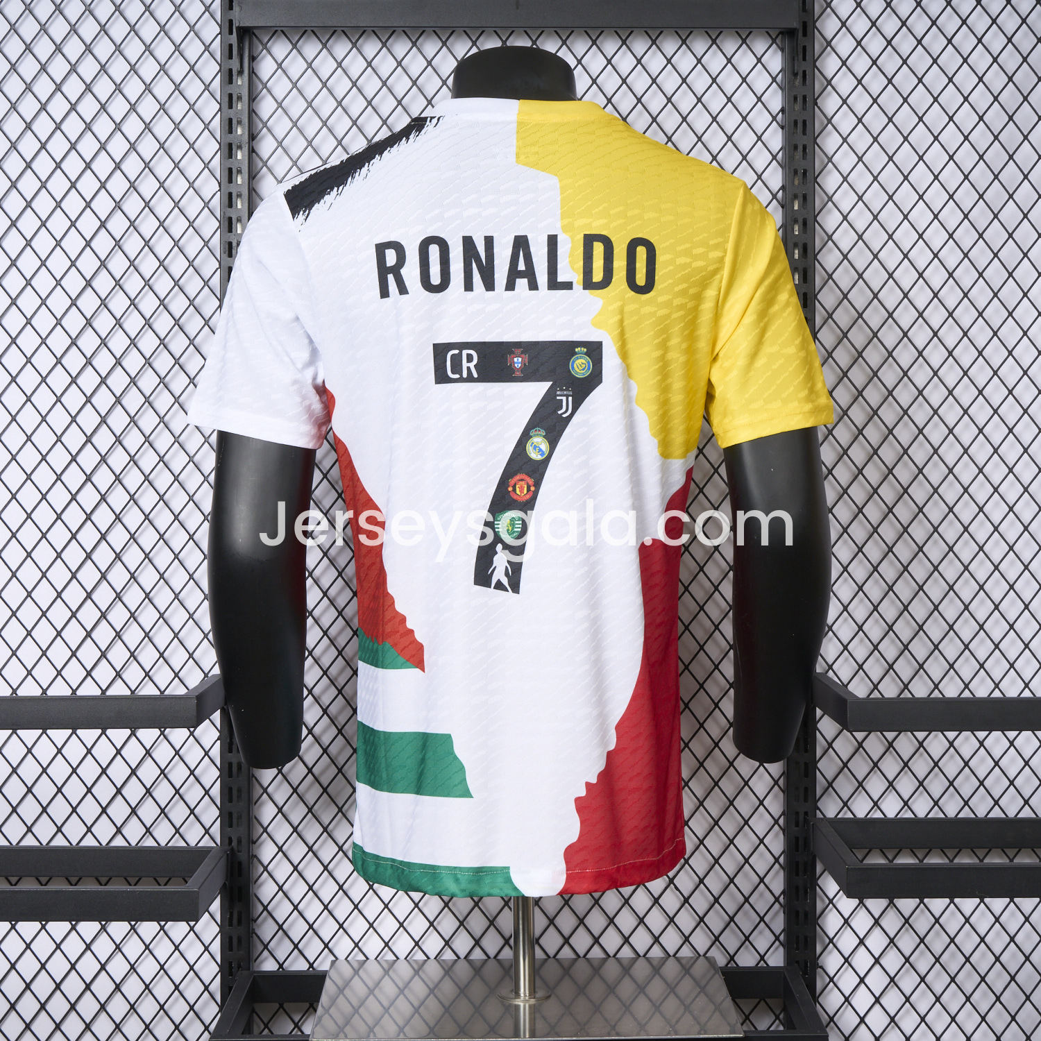 Cristiano Ronaldo Career Commemorative Jersey Real Madrid Manchester United Juventus Portugal Al Nassr Sporting CP - Player Version - SOCCERDEALSHOP