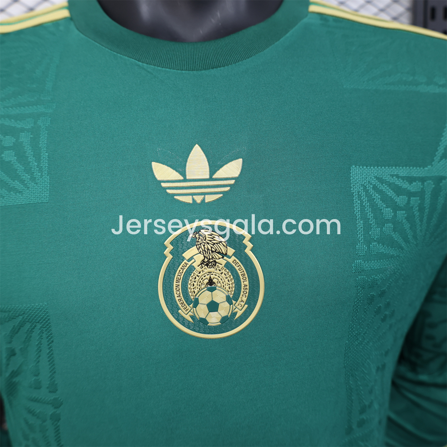 Mexico 2025 Gold Cup Green Long Sleeves Jersey - Player Version - SOCCERDEALSHOP