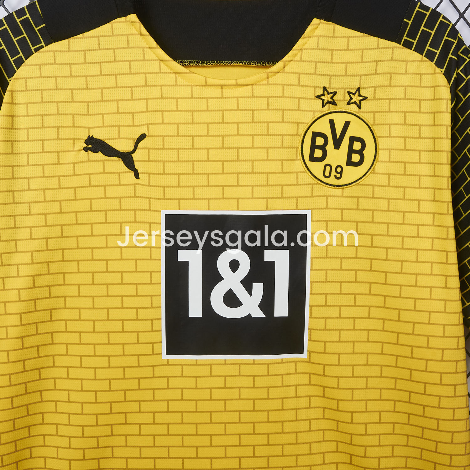 Dortmund 25-26 Pre-Match Training Yellow Brickwork Pattern Jersey - Fans Version - SOCCERDEALSHOP