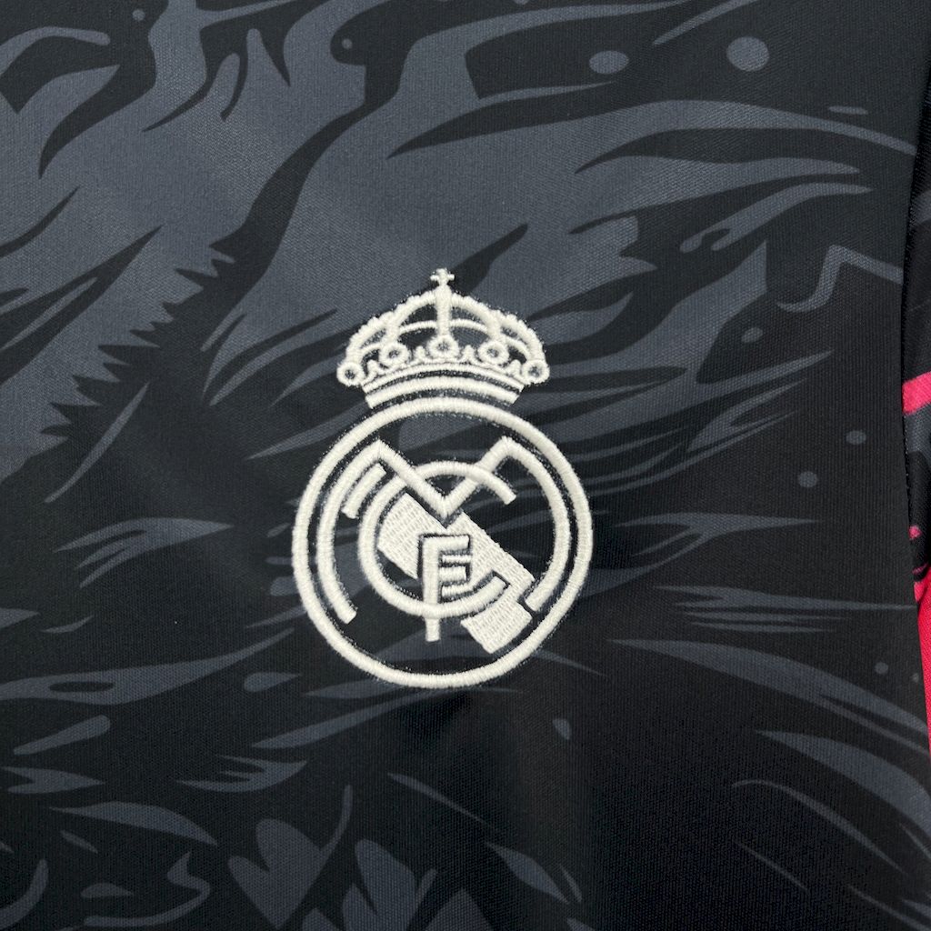 Real Madrid 24-25 Dragons Pattern Black Special Edition Jersey - SOCCERDEALSHOP