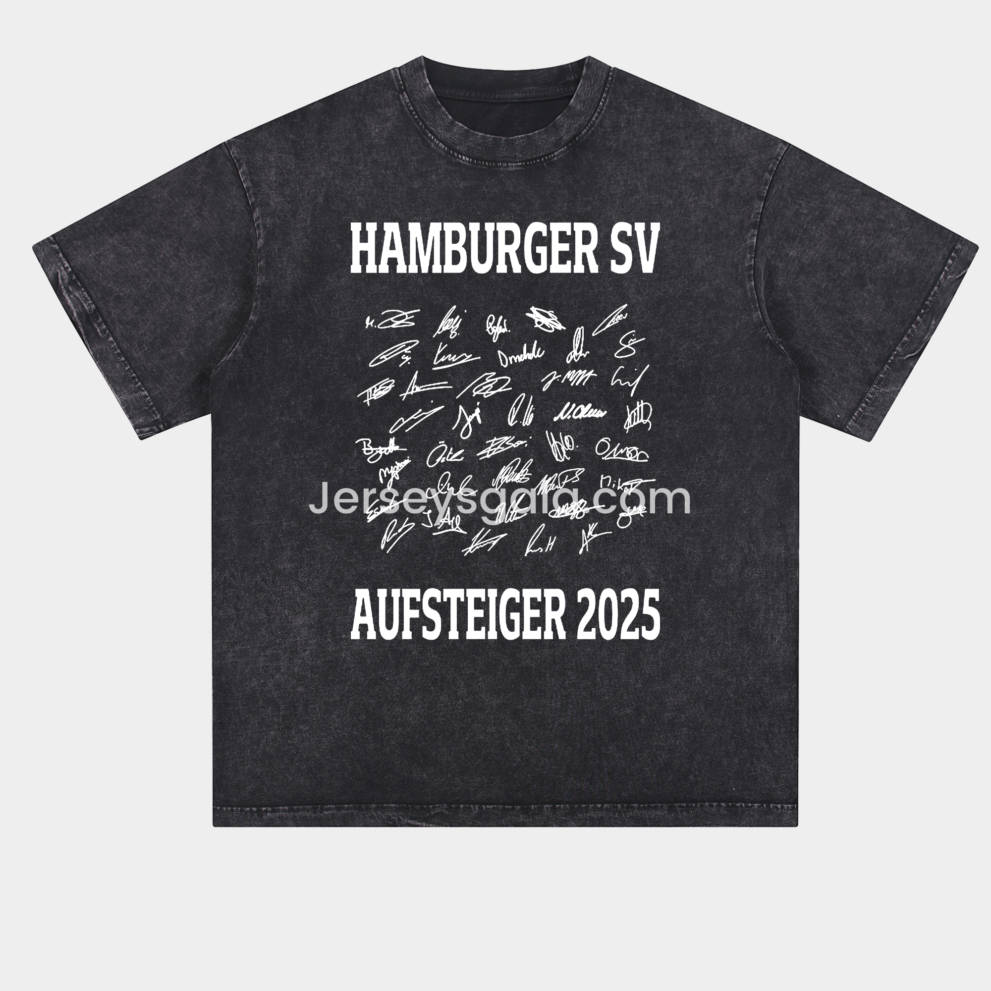 Hamburger SV AUFSTIEG 2025 Team Signatures Oversized Washed T-Shirt - SOCCERDEALSHOP