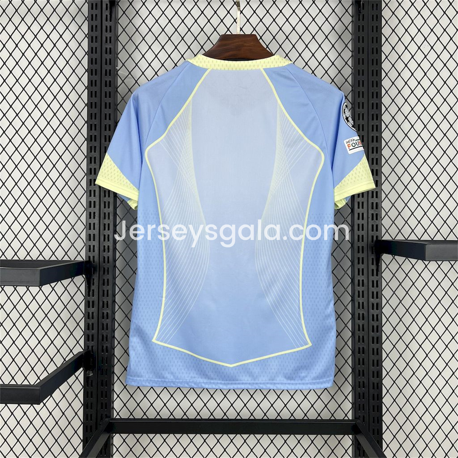 B.A.R.S.A 25-26 T90 Yellow Lines Light Blue Special Jersey - Fans Version - SOCCERDEALSHOP