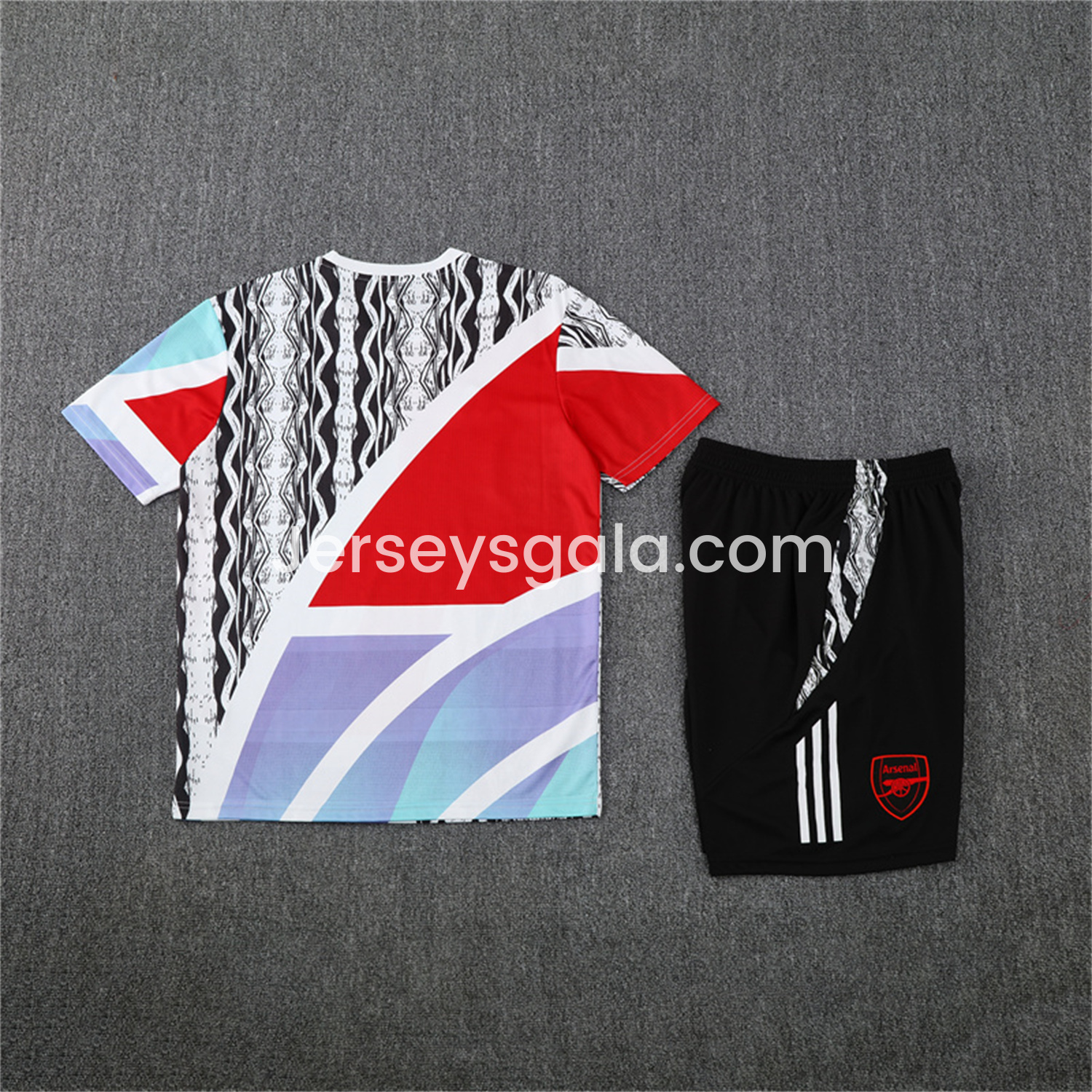 Arsenal 24-25 Pre-Match Kids Short-Sleeve Training Set - Camouflage - SOCCERDEALSHOP