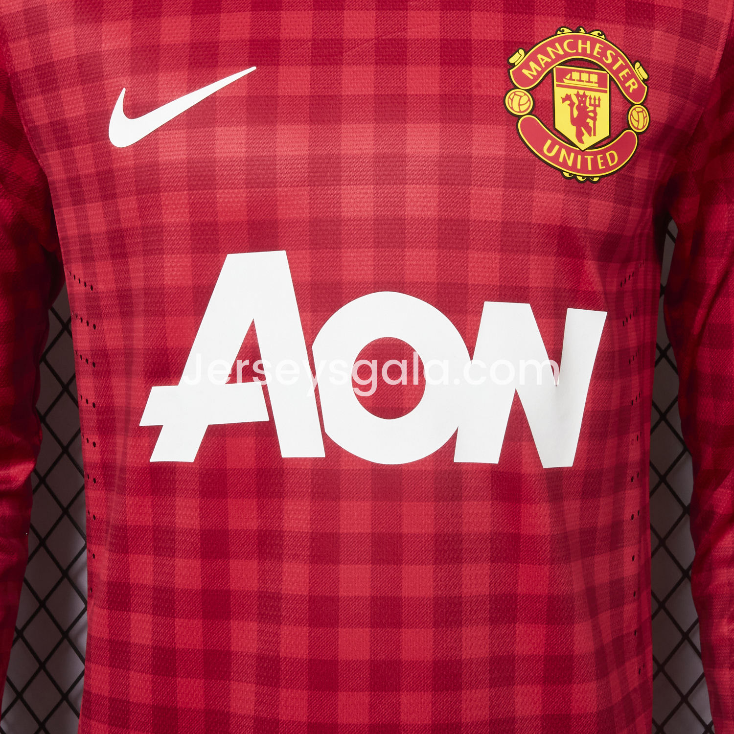 Retro Manchester United 2012-13 Home Long Sleeve Jersey - Player Version - SOCCERDEALSHOP