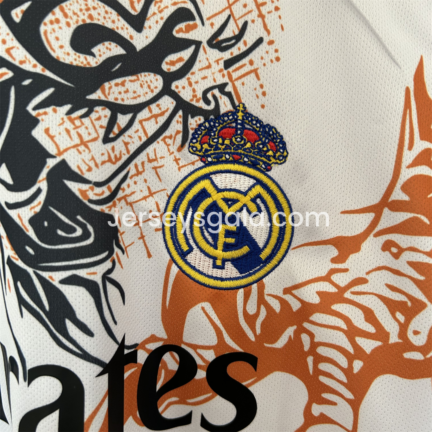 Real Madrid 25-26 Black Dragon Orange Dragon White Special Edition Jersey - Fans Version - SOCCERDEALSHOP