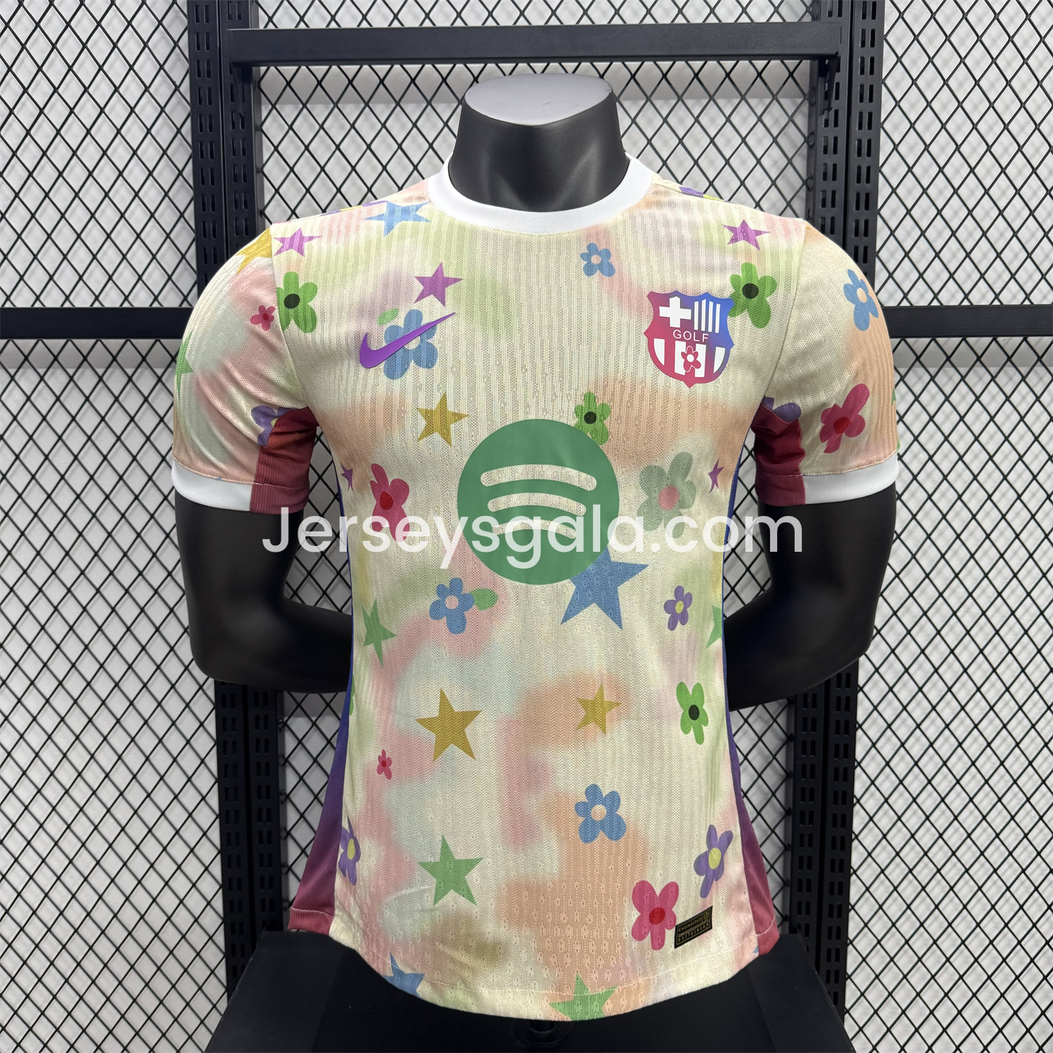 B.A.R.S.A 25-26 Golf Color Petals Special Yellow Jersey - Player Version - SOCCERDEALSHOP