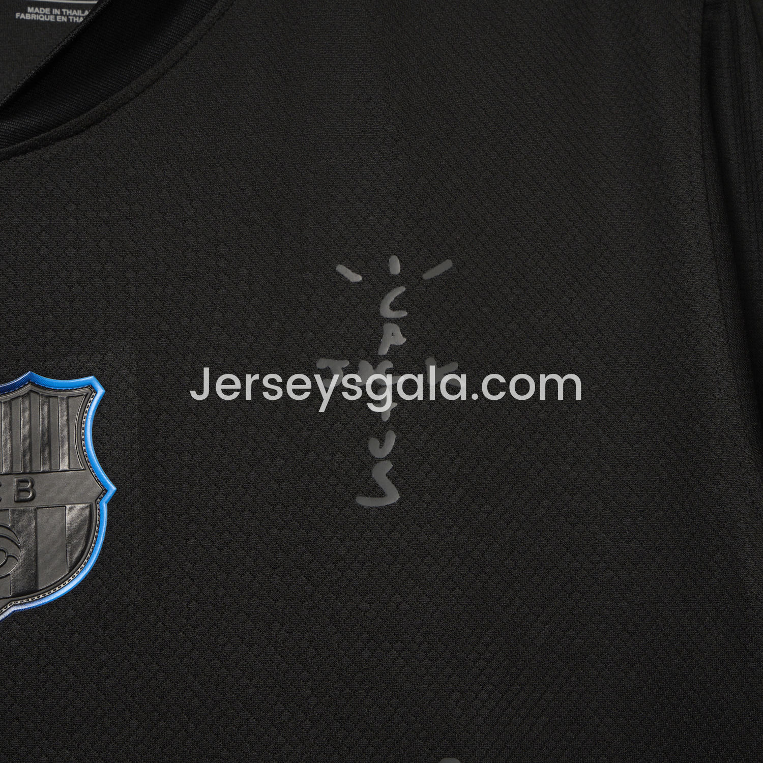 B.A.R.S.A x Travis Scott 24-25 Away Pure Black Jersey - Fans Version - SOCCERDEALSHOP