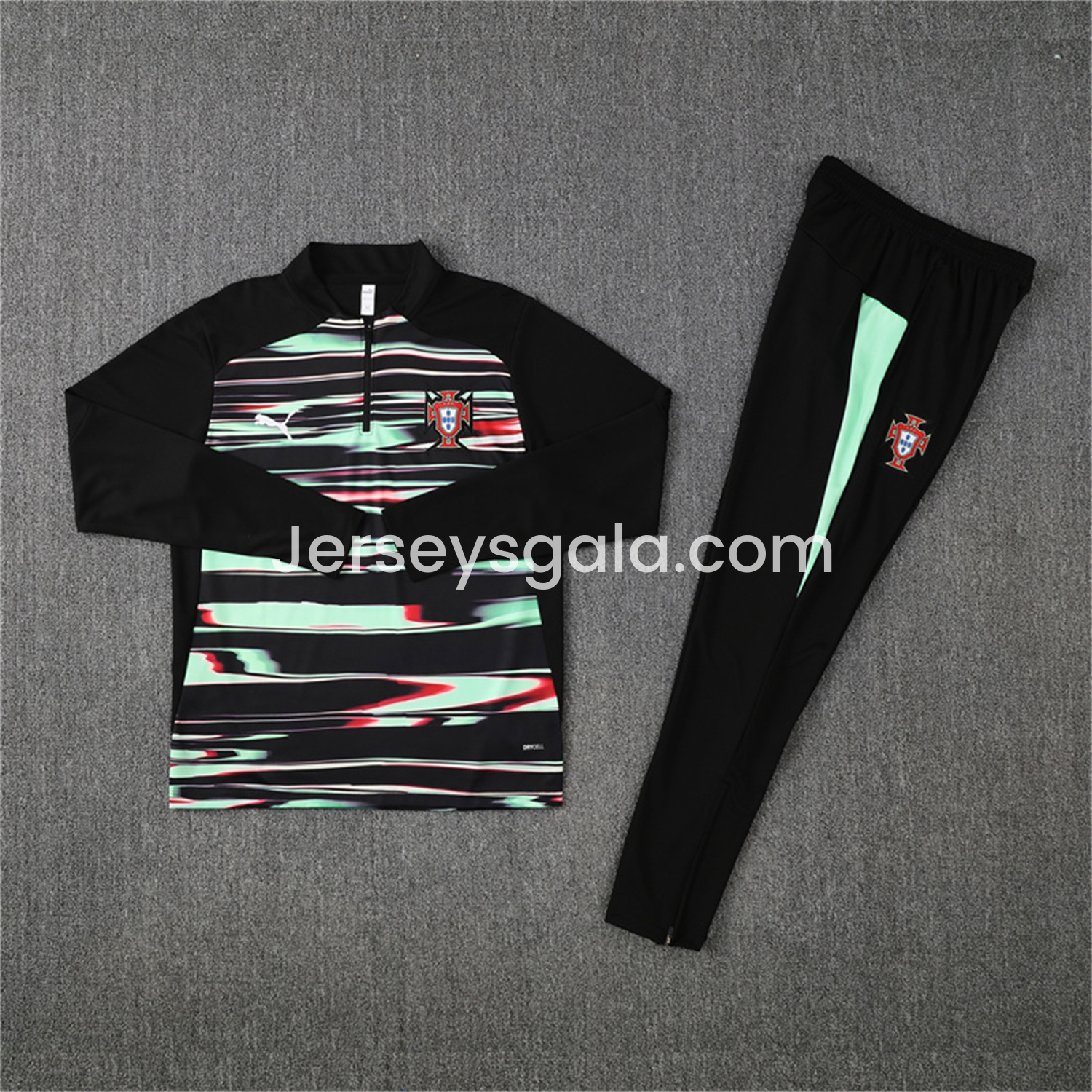 Portugal 25-26 Kids Long Sleeve Training Set - Camouflage - SOCCERDEALSHOP