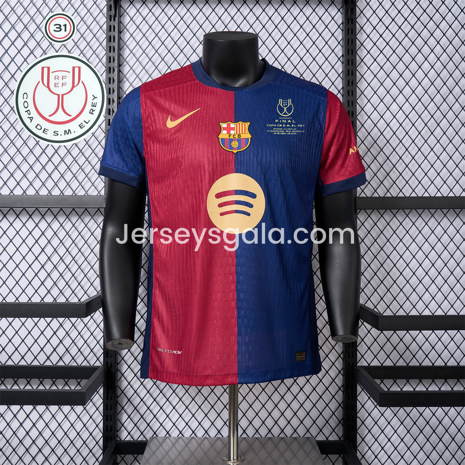 【Copa del Rey Patch Set】B.A.R.S.A 24-25 Home Jersey - Player Version - SOCCERDEALSHOP