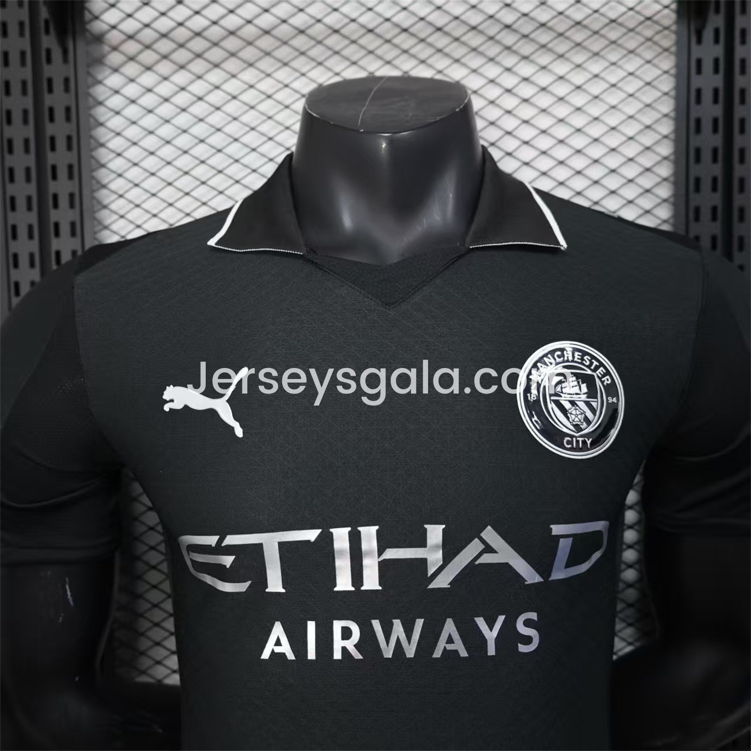 Manchester City 25-26 Black Polo Silver Label Special Jersey - Player Version - SOCCERDEALSHOP