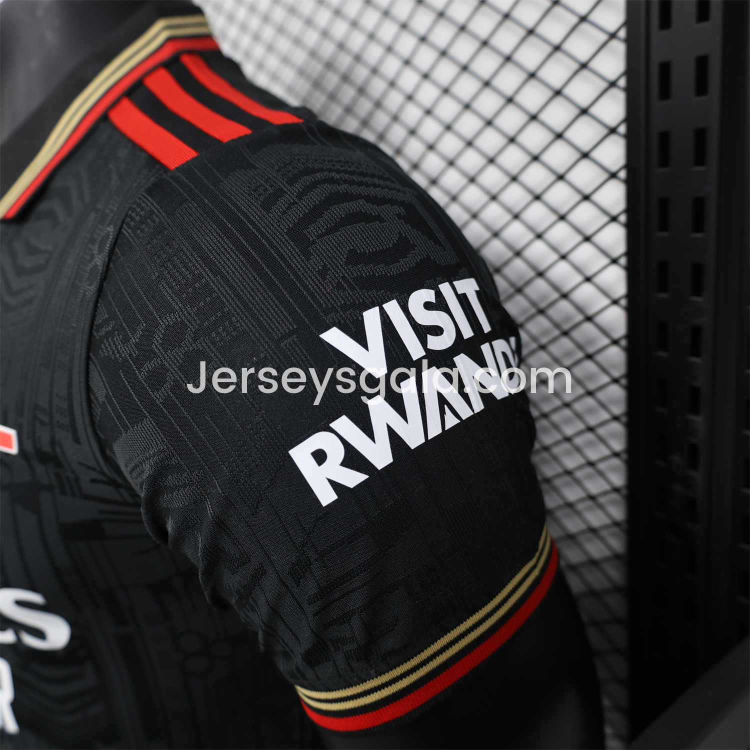 Arsenal 25-26 Black POLO Throwback Trefoil Jersey - Player Version - SOCCERDEALSHOP