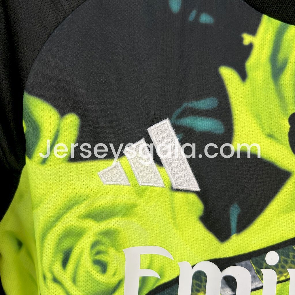 Real Madrid 25-26 Snake and Green Flowers Black Jersey - Fans Version - SOCCERDEALSHOP