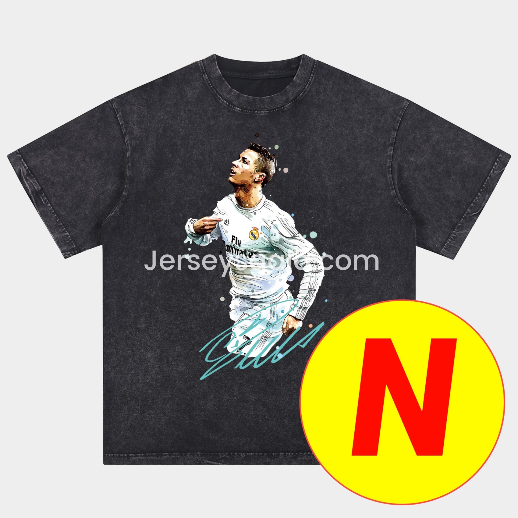 Cristiano Ronaldo Portugal Real Madrid Manchester United Oversized Washed T-Shirt - SOCCERDEALSHOP