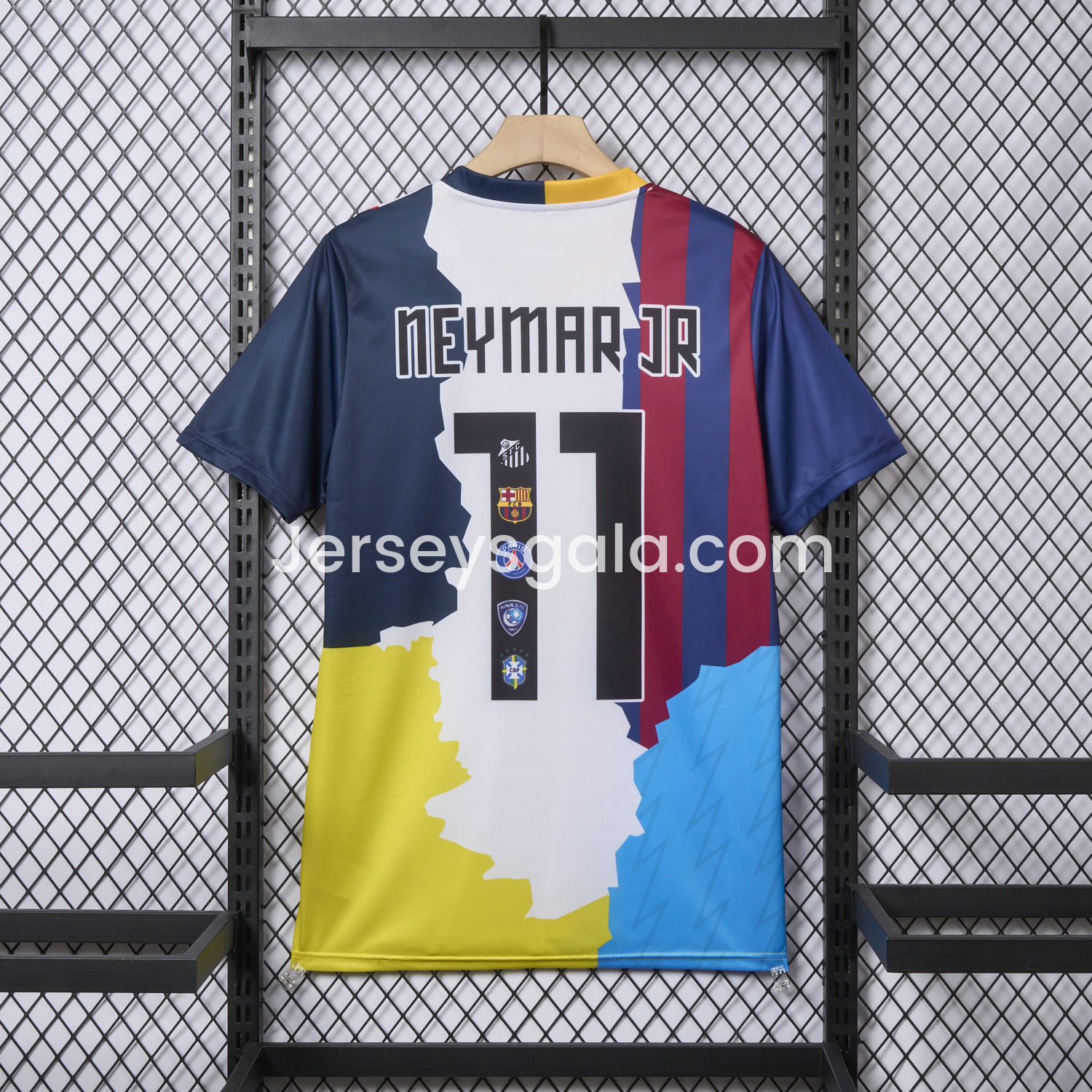 Neymar Career Commemorative Jersey - Fans Version - B.A.R.S.A Brazil Paris Saint-Germain PSG Santos Al Hilal SFC - SOCCERDEALSHOP