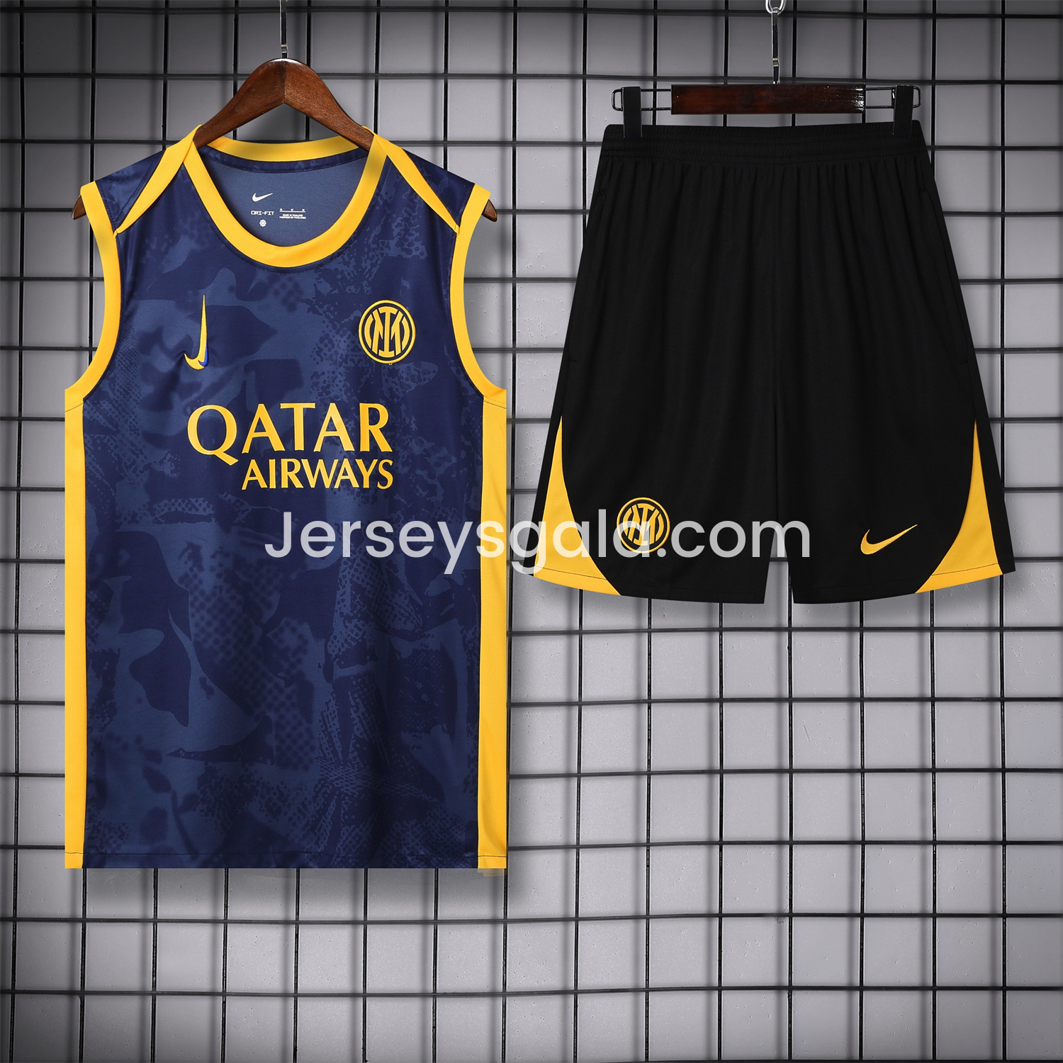 Inter Milan 25-26 Vest Training Set - Deep Blue Camouflage - SOCCERDEALSHOP