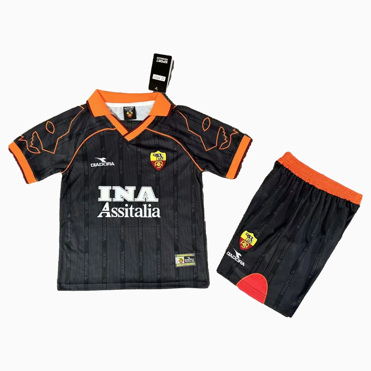 Retro Roma 1999-00 Third Kids Kit - SOCCERDEALSHOP