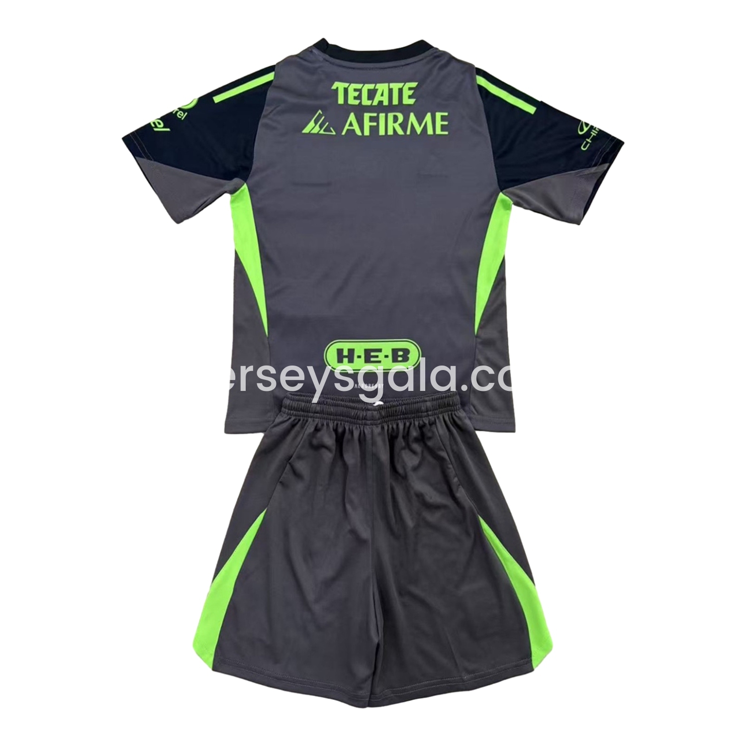 Tigres UANL 25-26 Grey Black Goalkeeper Men's Adult Jersey Set - Fans Version - SOCCERDEALSHOP