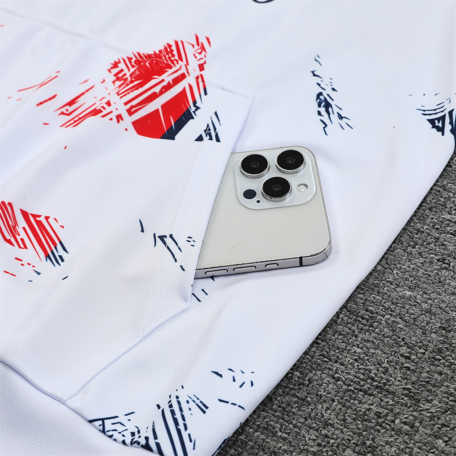 Paris Saint-Germain PSG 24-25 Training Hoodie Set - White Hoodie and Deep Blue Pants - SOCCERDEALSHOP