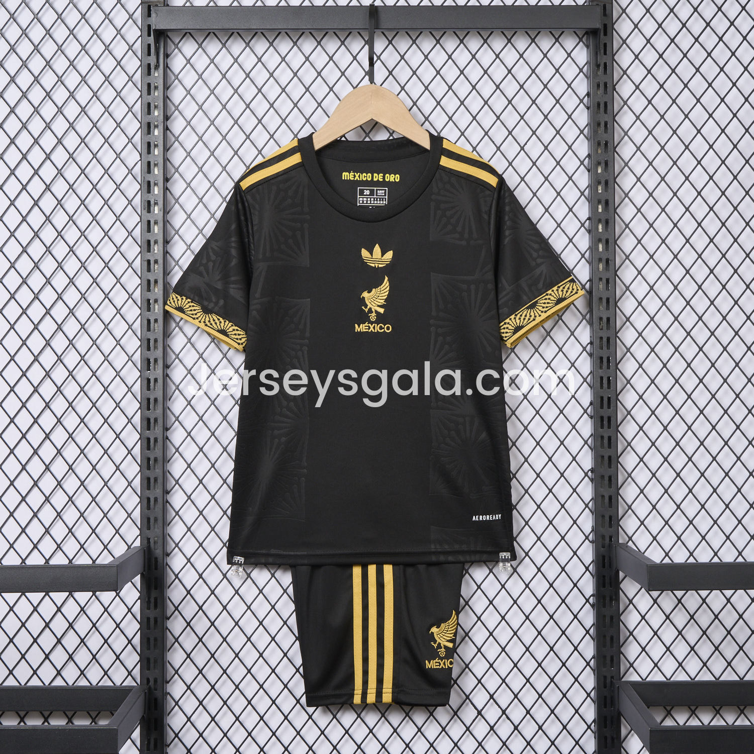 Mexico 2025 Gold Cup Black Kids Kit - SOCCERDEALSHOP
