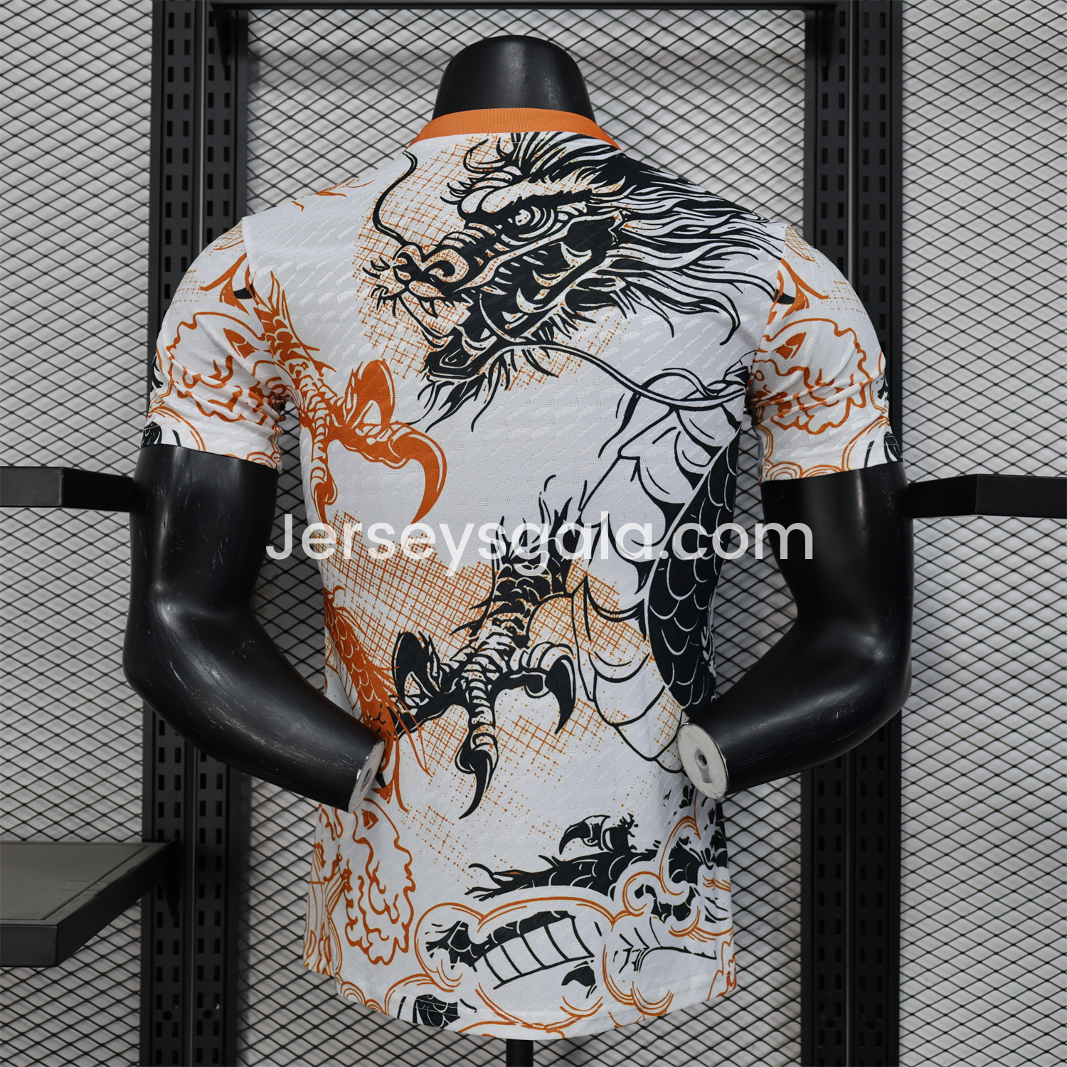 Real Madrid 24-25 Black & Orange Loong White Jersey - Player Version - SOCCERDEALSHOP