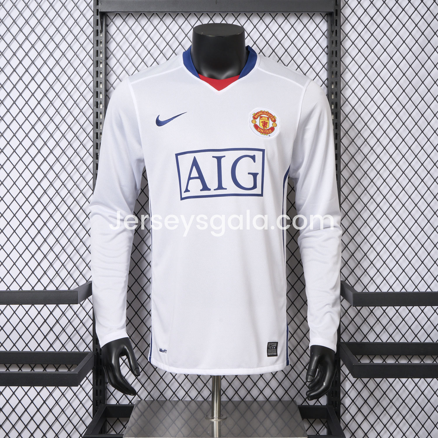 Manchester United Retro 2008-09 Away Long Sleeve Jersey - Player Version - SOCCERDEALSHOP
