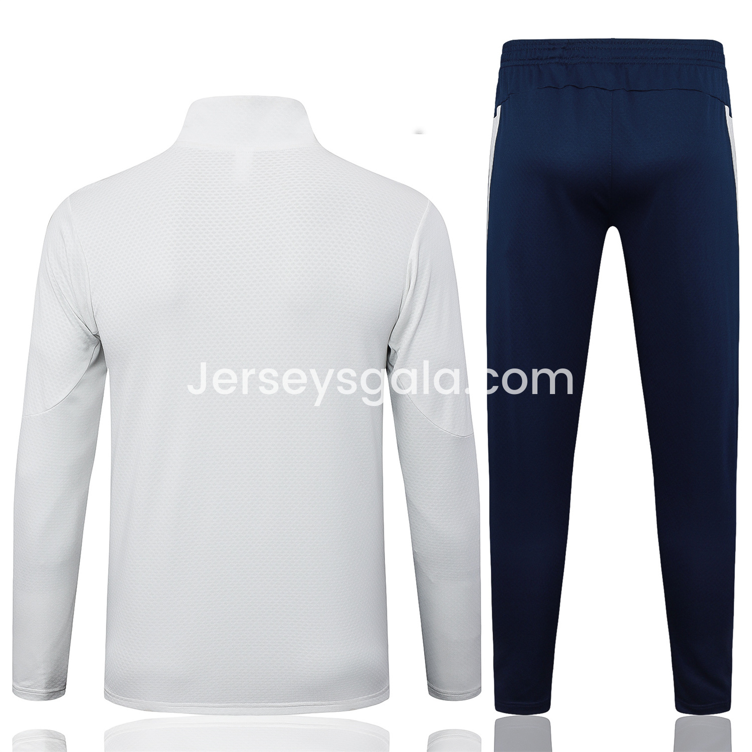 Portugal 25-26 Long Sleeve Training Set - Off White Top and Deep Blue Pants - SOCCERDEALSHOP