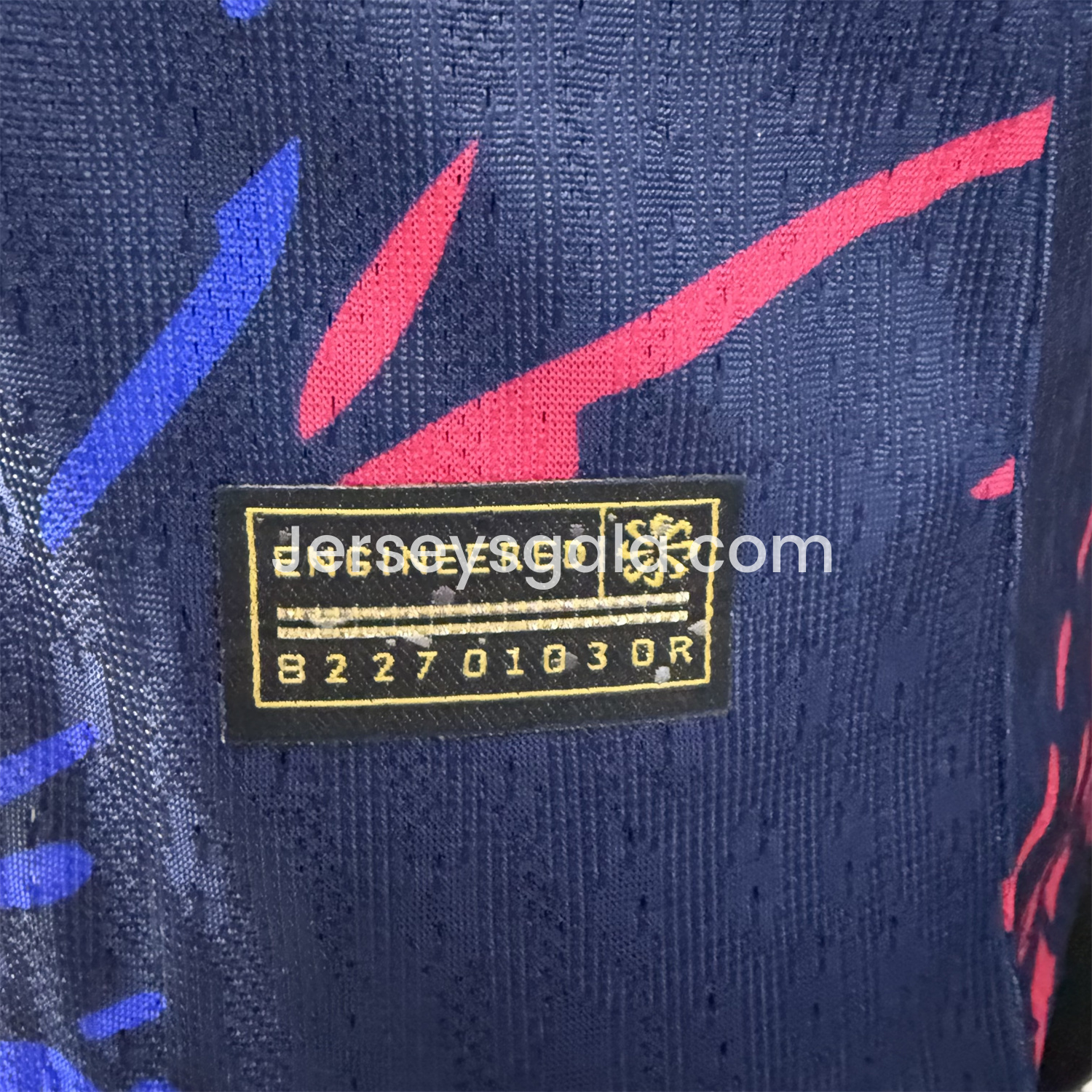 B.A.R.S.A 25-26 Red and Blue Graffiti Deep Blue Jersey - Player Version - SOCCERDEALSHOP