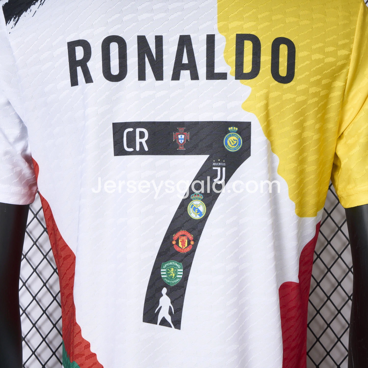 Cristiano Ronaldo Career Commemorative Jersey Real Madrid Manchester United Juventus Portugal Al Nassr Sporting CP - Player Version - SOCCERDEALSHOP