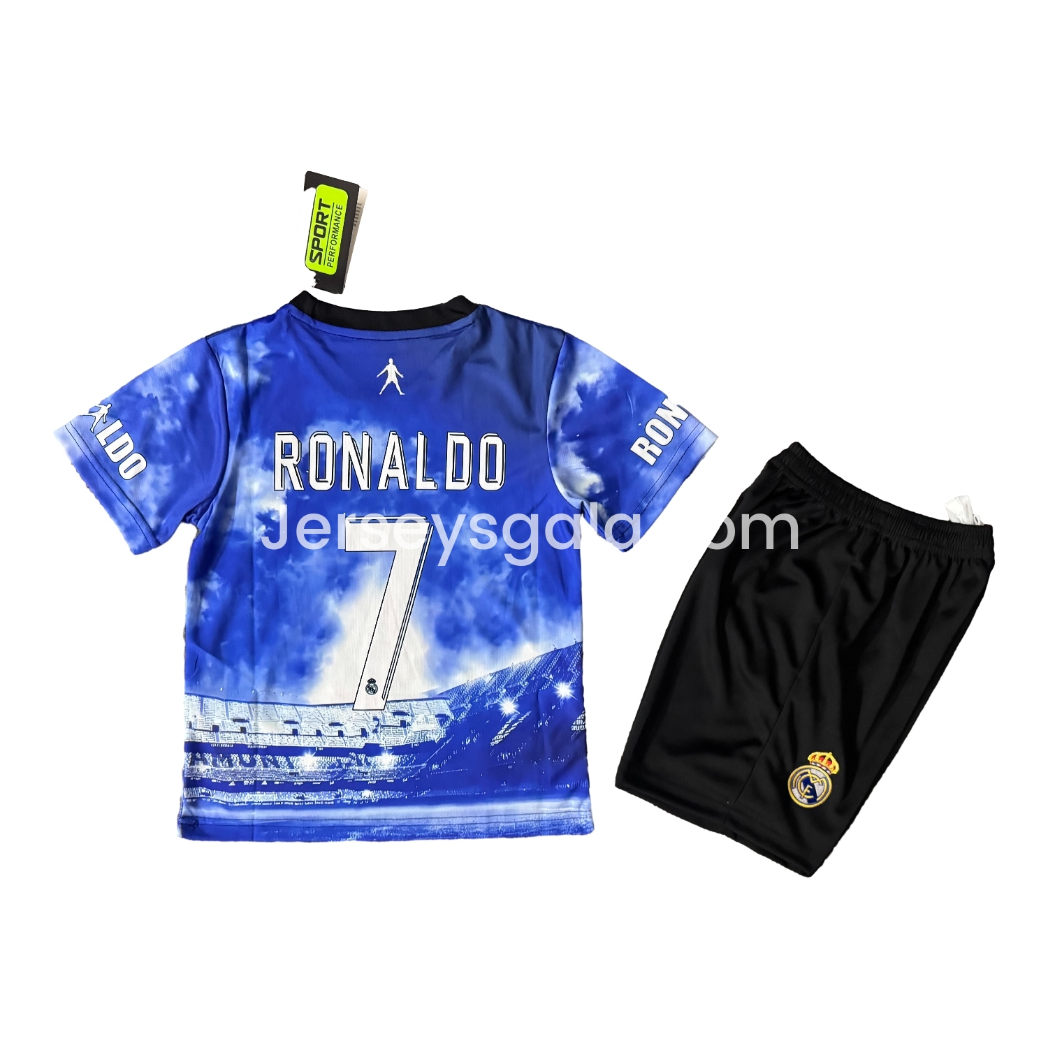 Cristiano Ronaldo Real Madrid 2017-18 Away Career Commemorative Kids Kit - SOCCERDEALSHOP