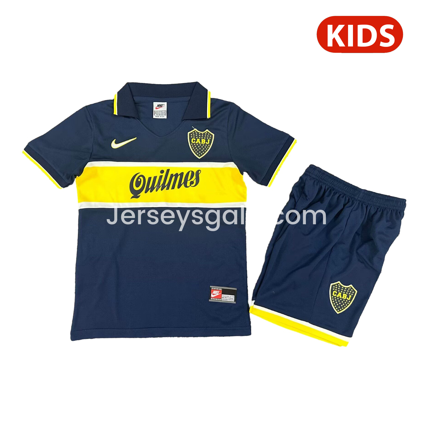 Retro Boca Juniors 1996-97 Home Kids Kit - SOCCERDEALSHOP
