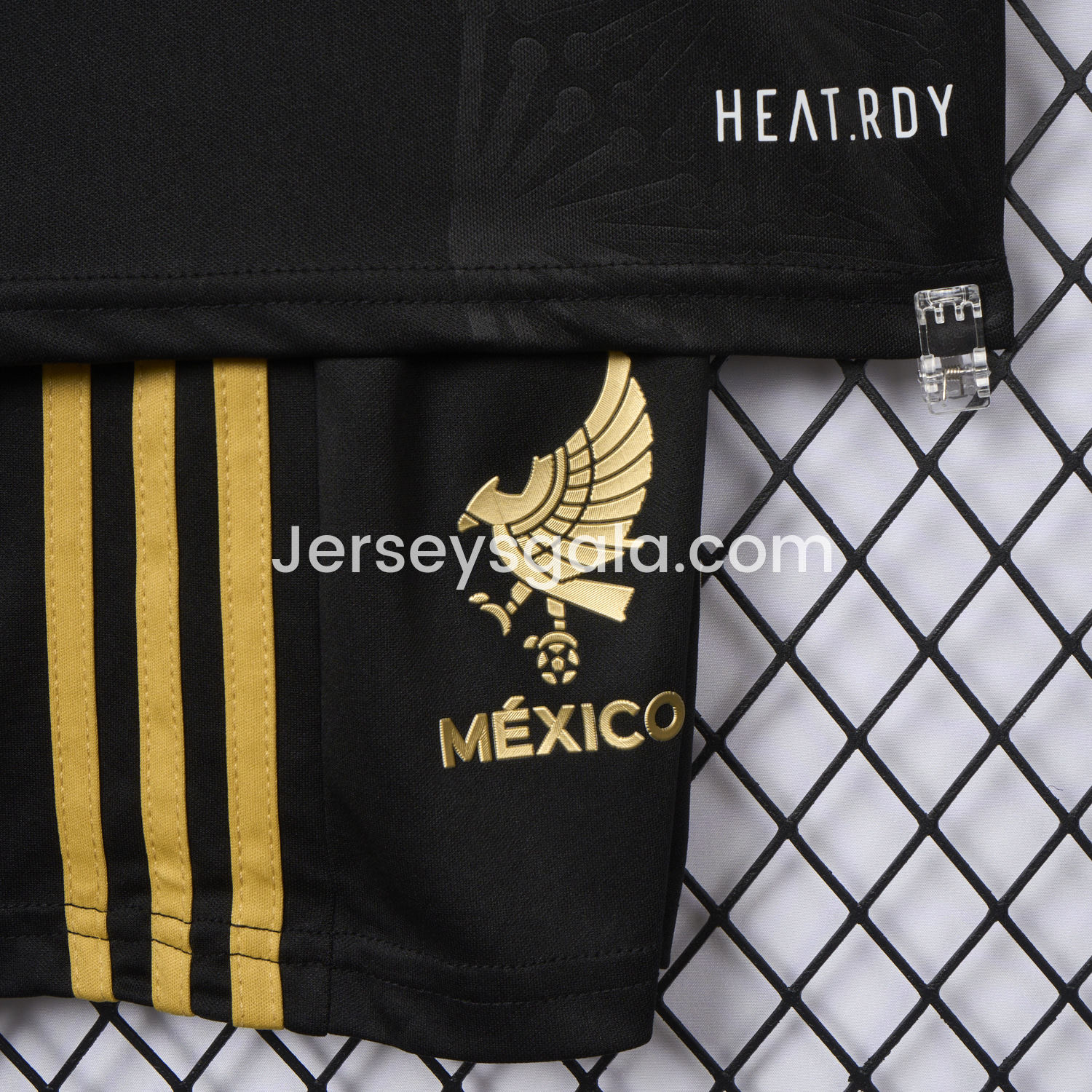 Mexico 2025 Gold Cup Black Kids Kit - Player Version - SOCCERDEALSHOP