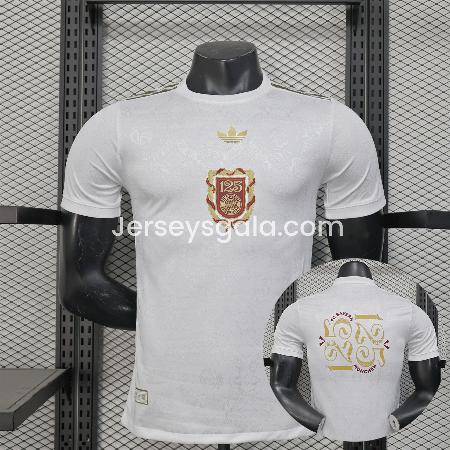 Bayern Munich 2025 White 125th Anniversary Jersey - with 125th Patch on Back - Player Version - SOCCERDEALSHOP