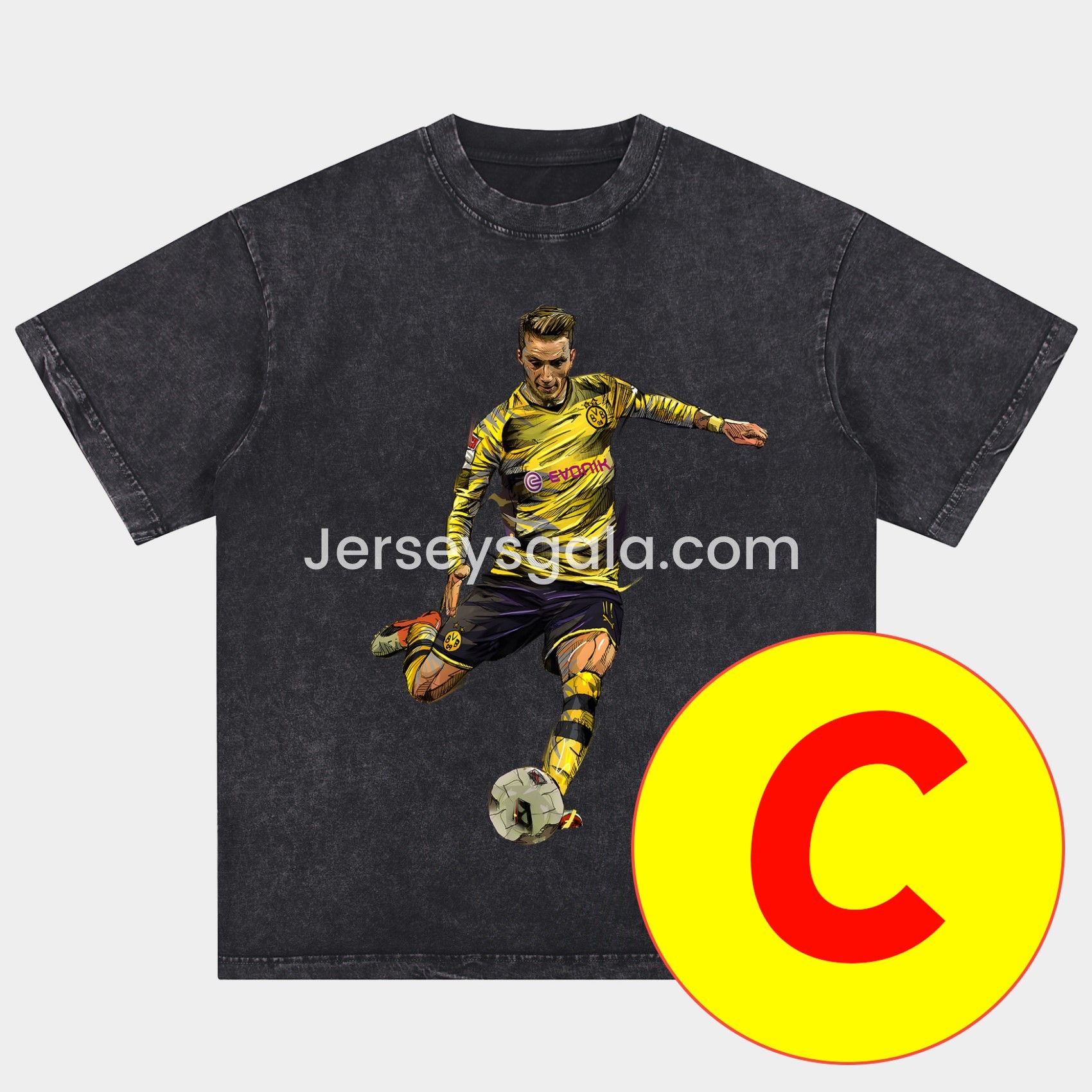 Dortmund Oversized Washed T-Shirt - SOCCERDEALSHOP