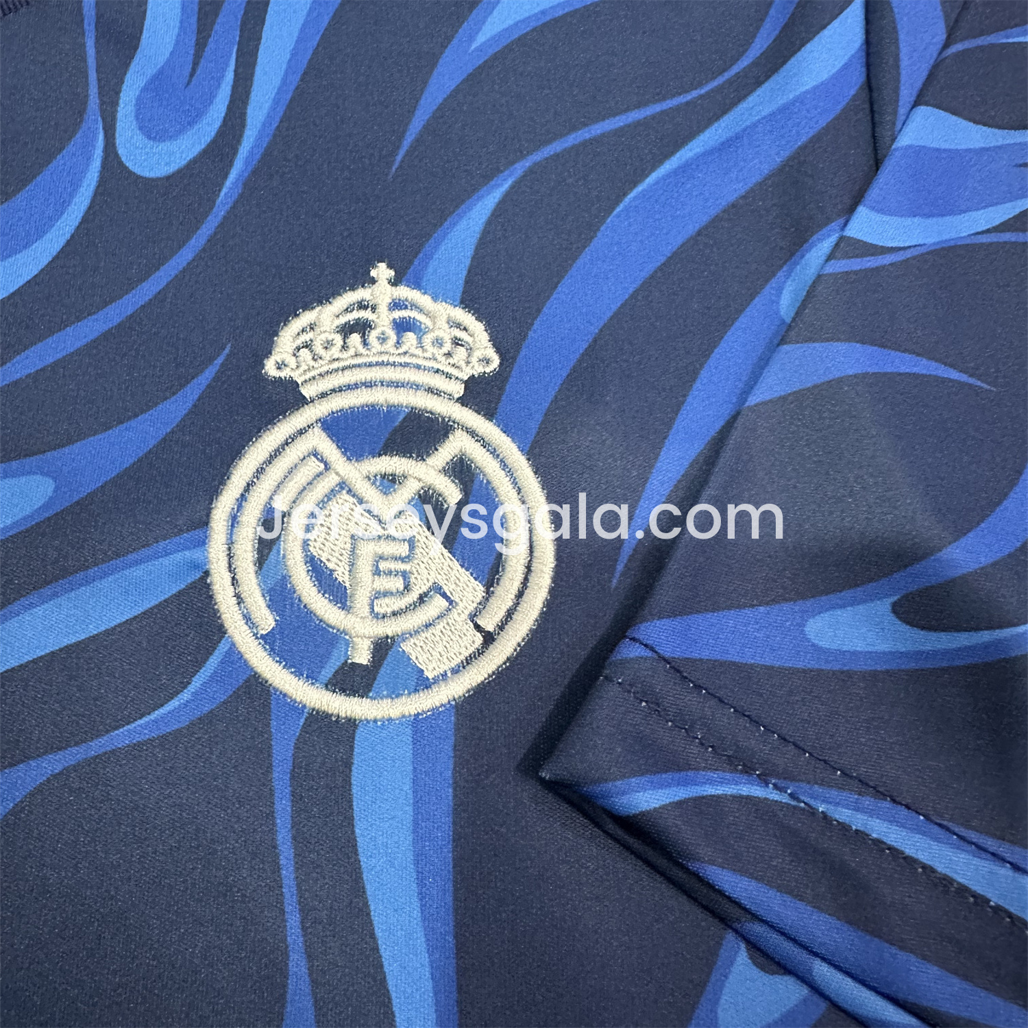Real Madrid 24-25 Blue Black Ripple Special Edition Jersey - Fans Version - SOCCERDEALSHOP