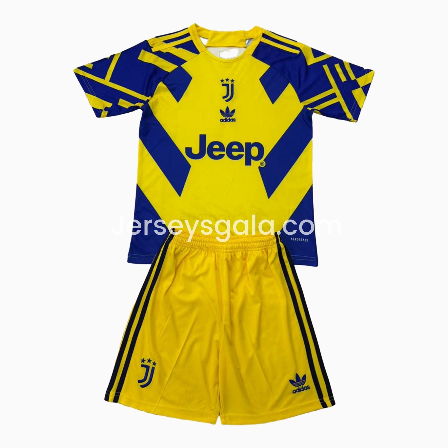 Juventus 24-25 Yellow Retro Style Kids Kit - SOCCERDEALSHOP