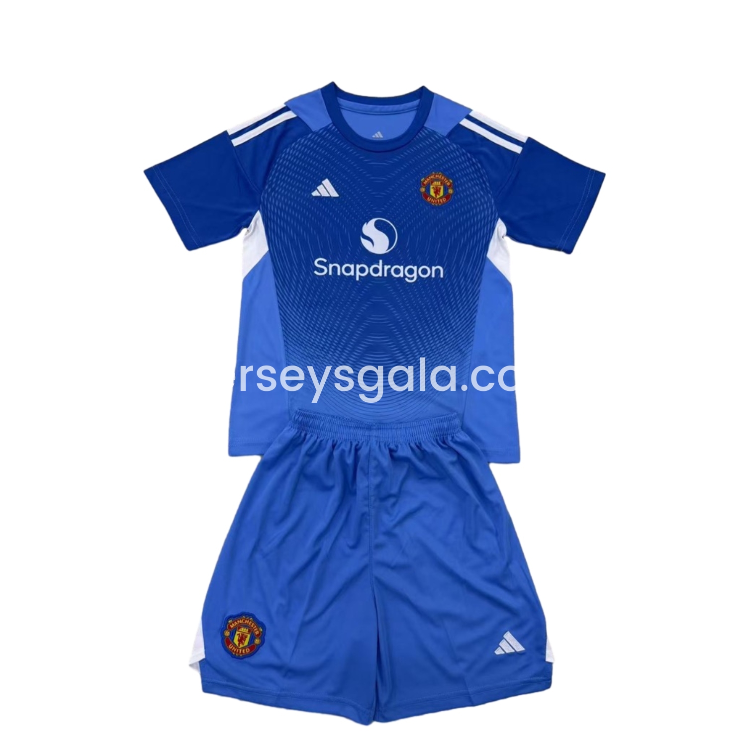 Manchester United 2025 Blue Goalkeeper Kids Kit - SOCCERDEALSHOP