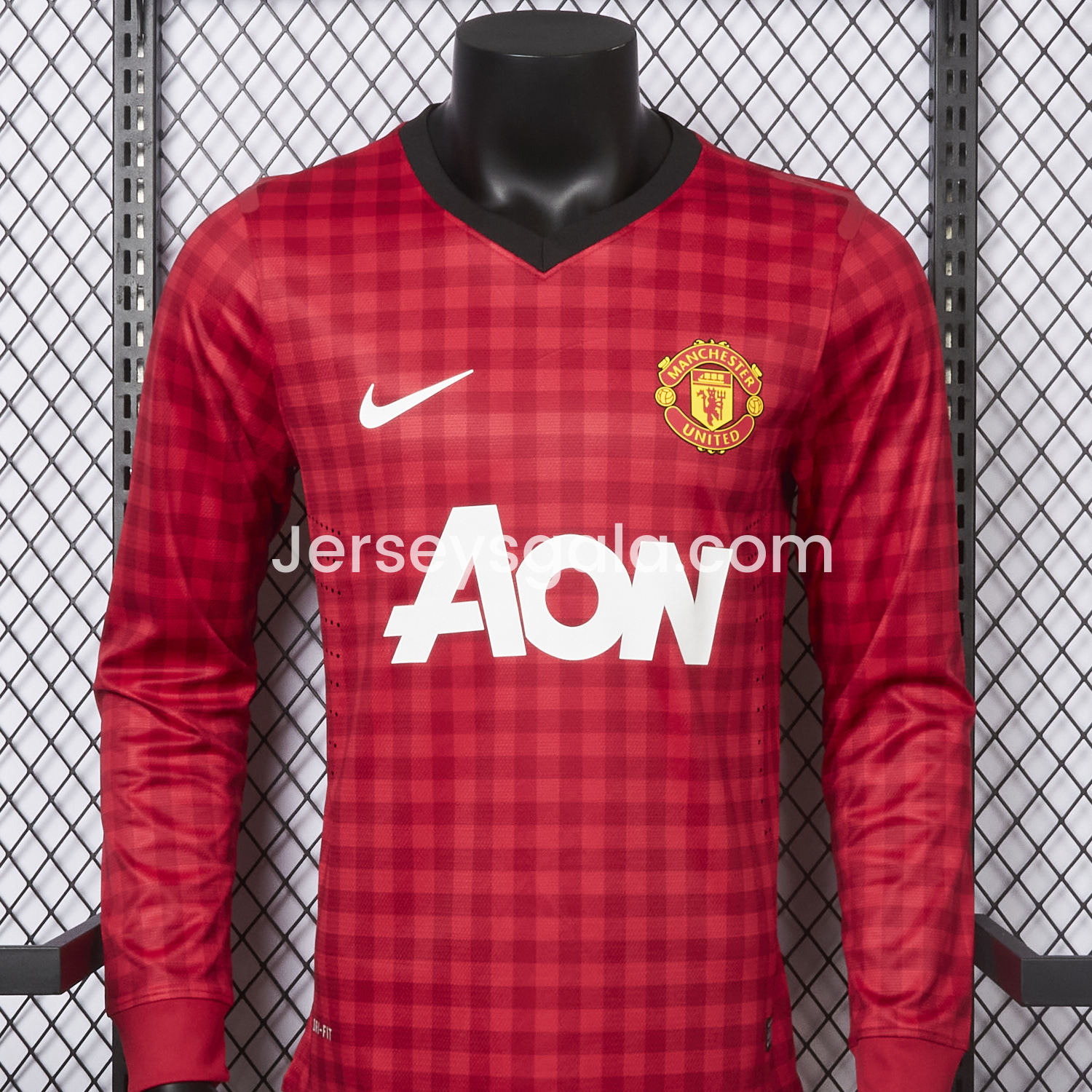 Retro Manchester United 2012-13 Home Long Sleeve Jersey - Player Version - SOCCERDEALSHOP