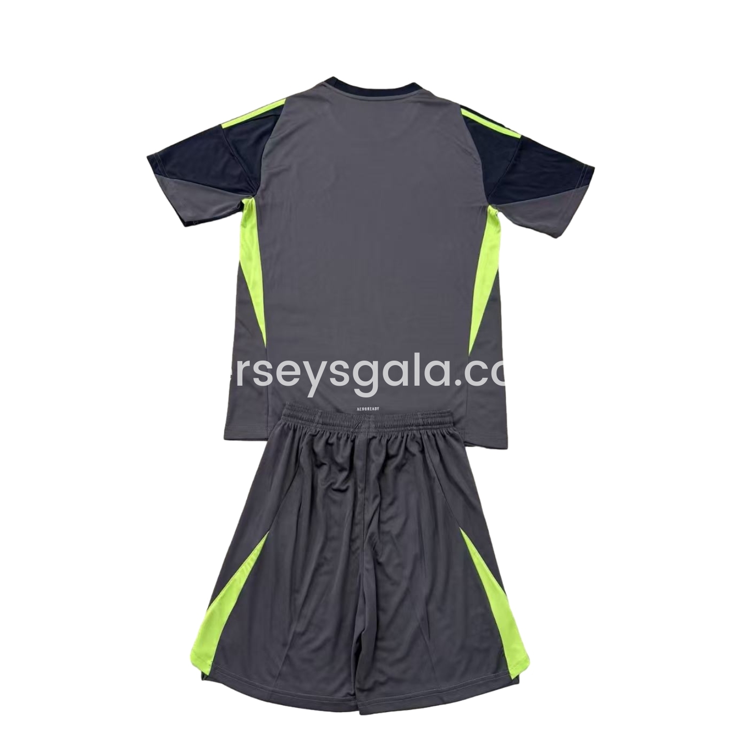 Manchester United 25-26 Grey Black Goalkeeper Kids Kit - SOCCERDEALSHOP