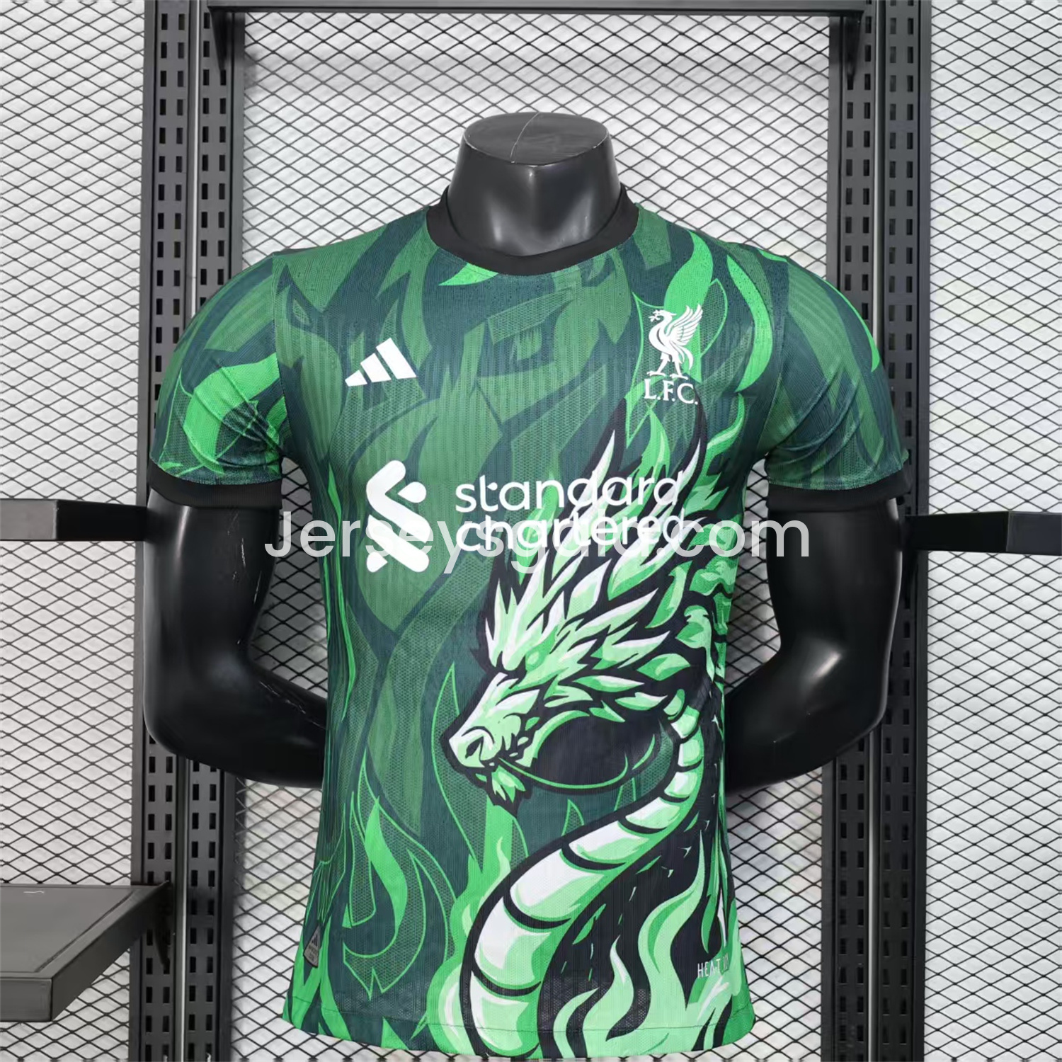 Liver.pool 25-26 Green Dragon and Fire Special Jersey - Player Version - SOCCERDEALSHOP