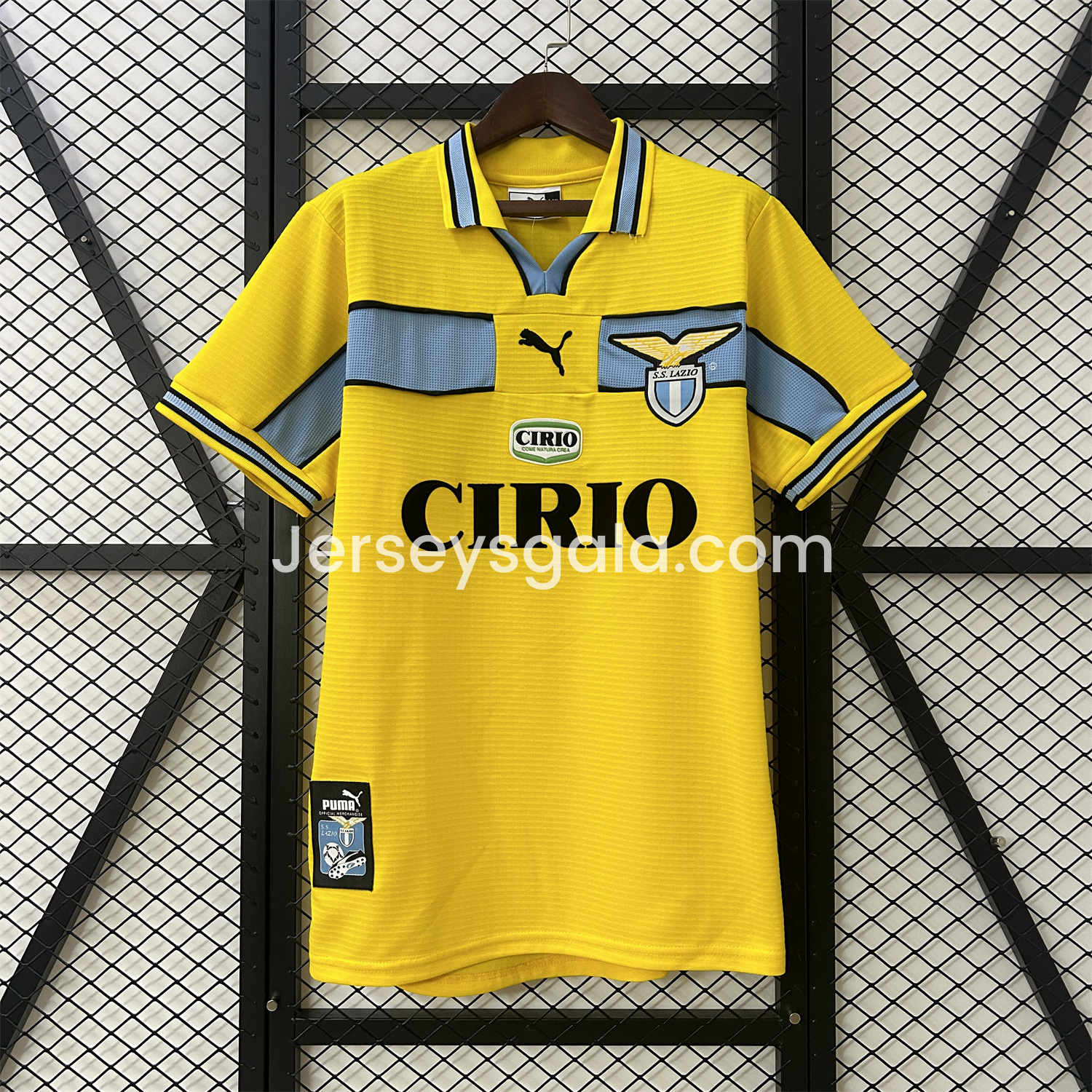 Retro Lazio 98-99 Yellow Away Jersey - SOCCERDEALSHOP