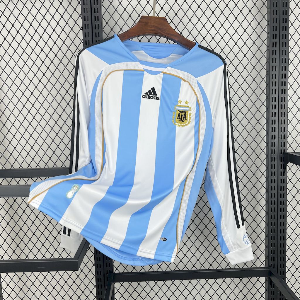 Retro Argentina 2006 Home Long Sleeves Jersey - SOCCERDEALSHOP
