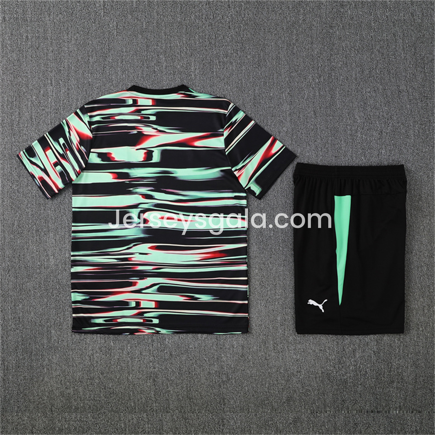 Portugal 25-26 Kids Short-Sleeve Training Set - Camouflage top & Black Shorts - SOCCERDEALSHOP