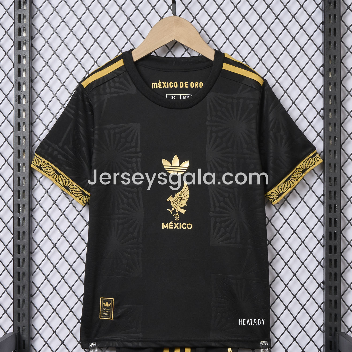 Mexico 2025 Gold Cup Black Kids Kit - Player Version - SOCCERDEALSHOP