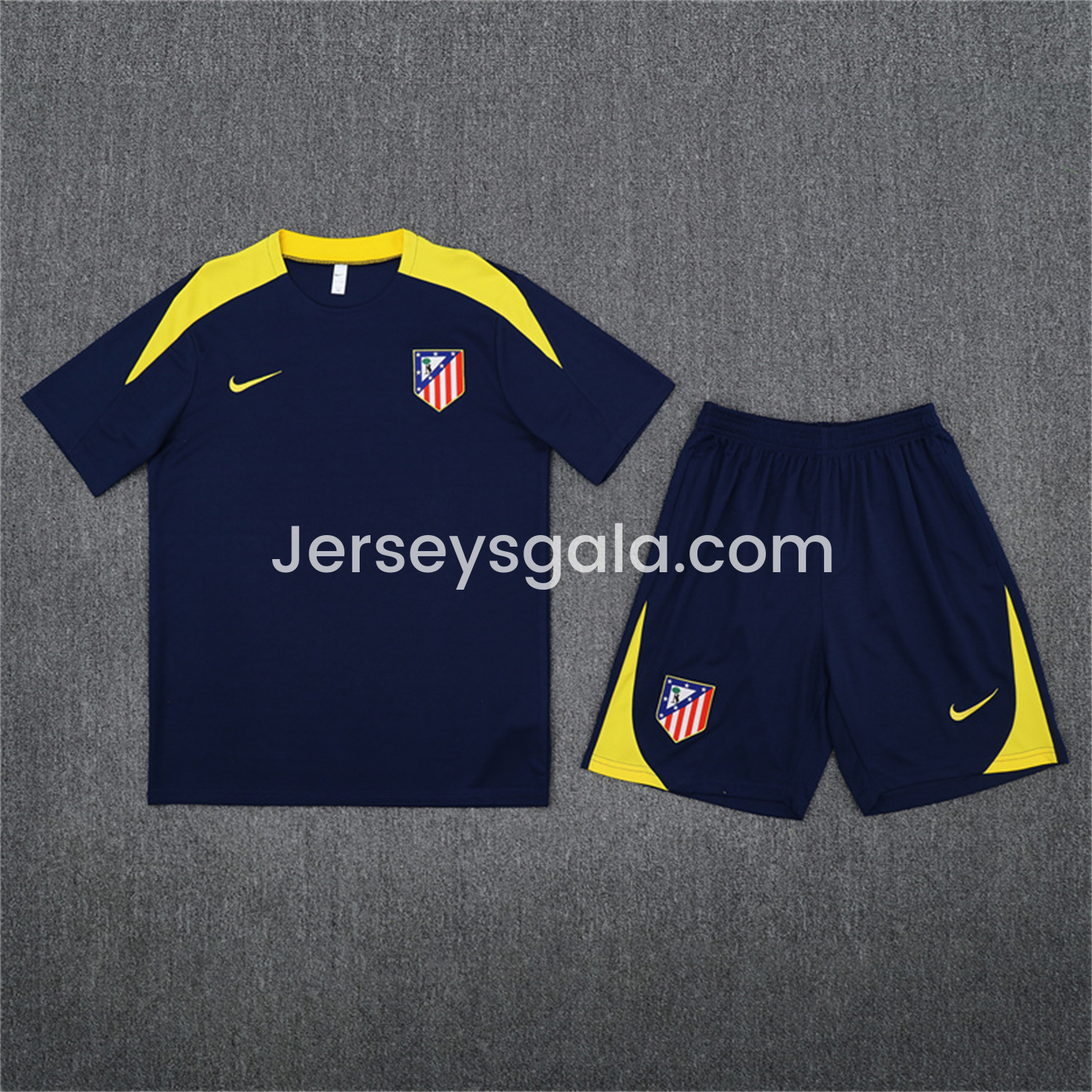 Atletico Madrid 25-26 Kids Short-Sleeve Training Set - Royal Blue - SOCCERDEALSHOP