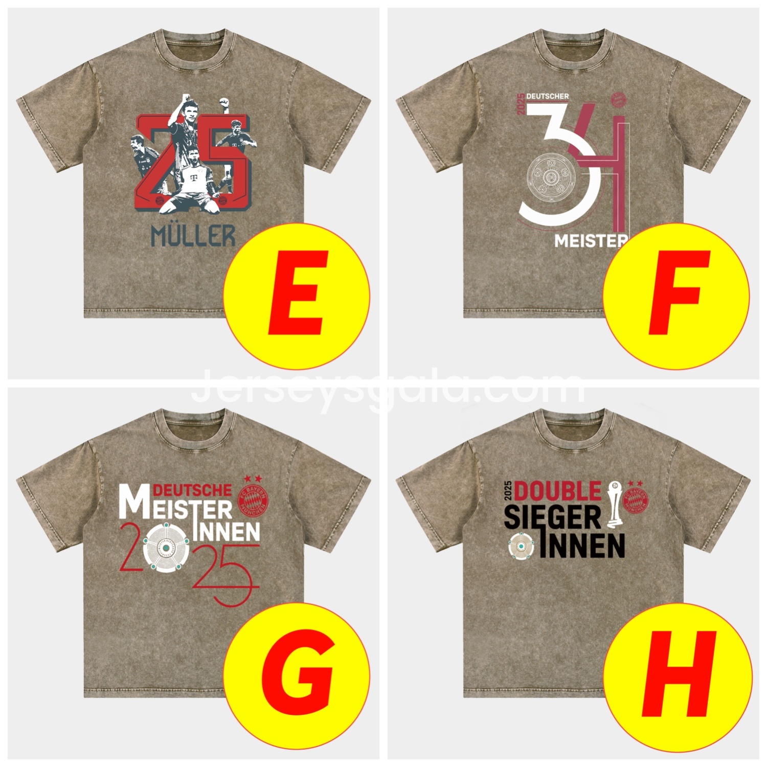 Bayern Munich Bundesliga Champions Deutscher Meister 2025 Oversized Washed T-Shirt - SOCCERDEALSHOP