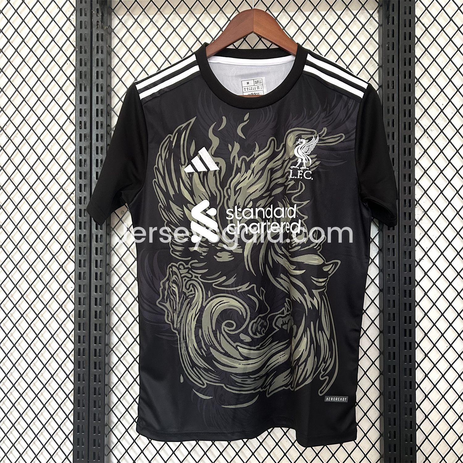 Liver.pool 25-26 Gray Green Liver.pool Bird Black Jersey - Fans Version - SOCCERDEALSHOP