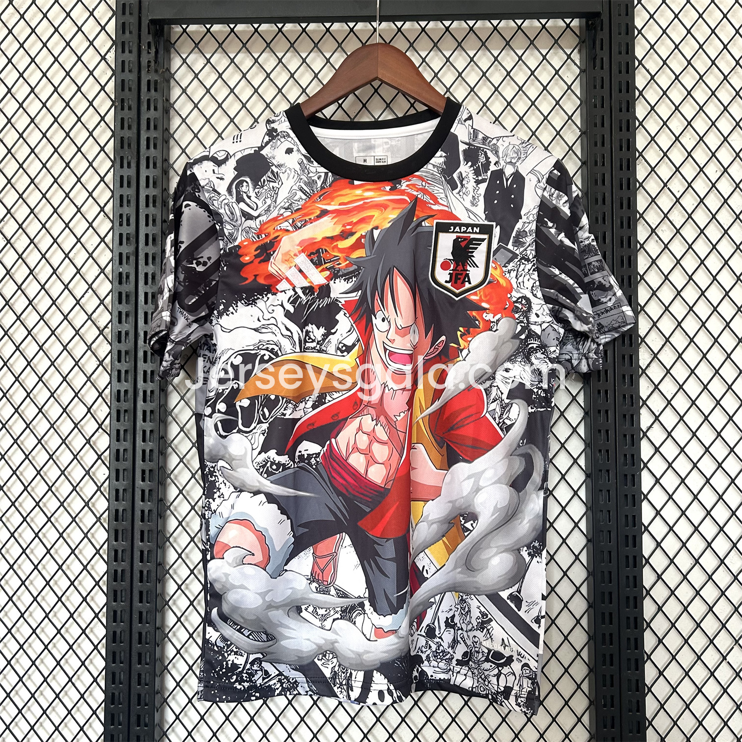 Japan 25-26 One Piece Luffy Flame Fist Special Edition Jersey - Fans Version - SOCCERDEALSHOP